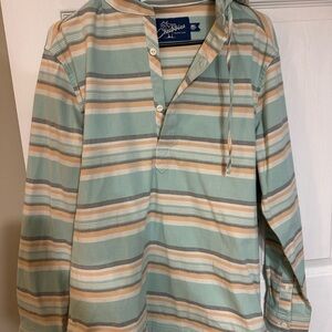 Chubbies Striped Green and Beige Pullover Hoodie